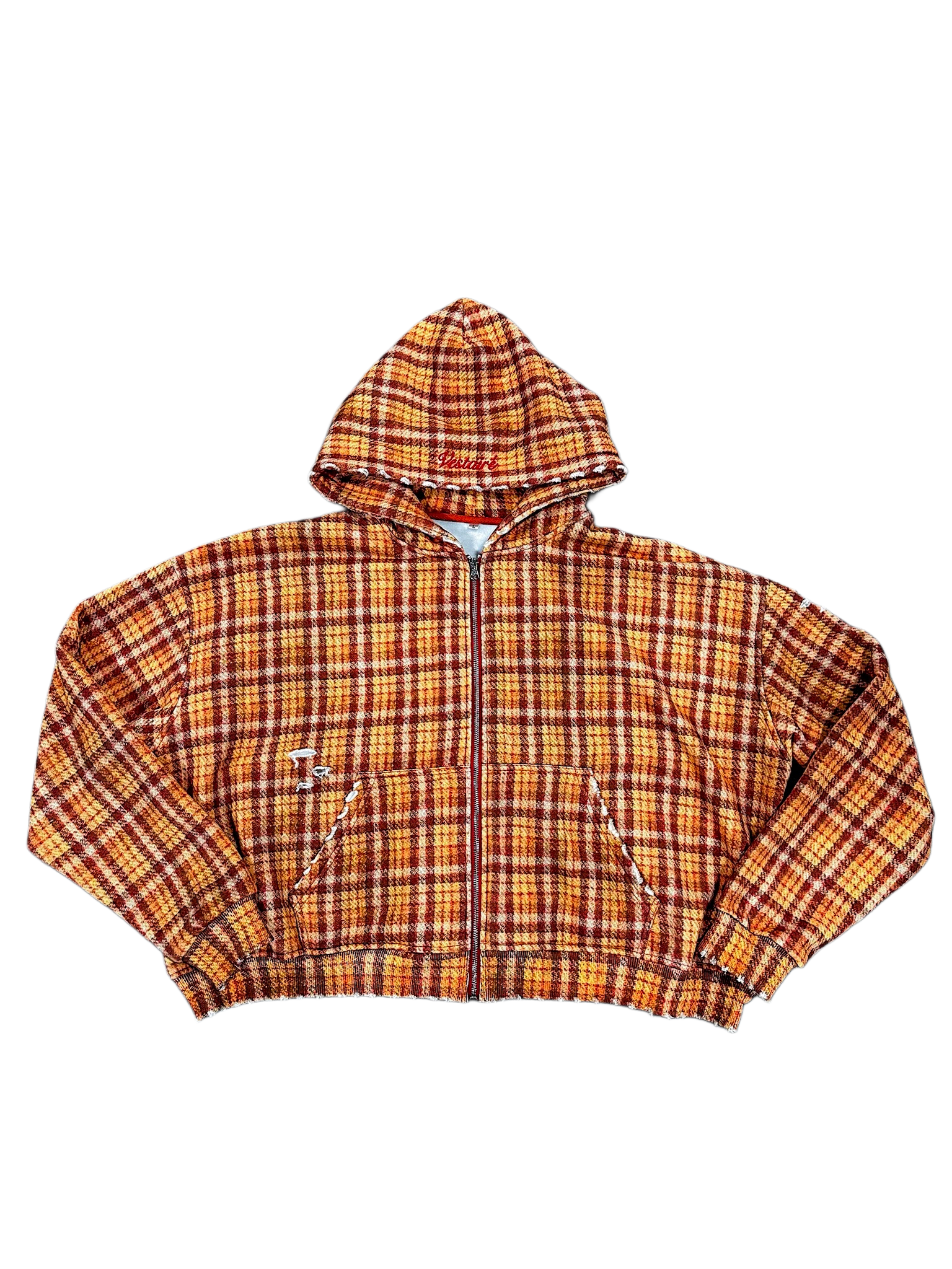 Honey Plaid Zip-up