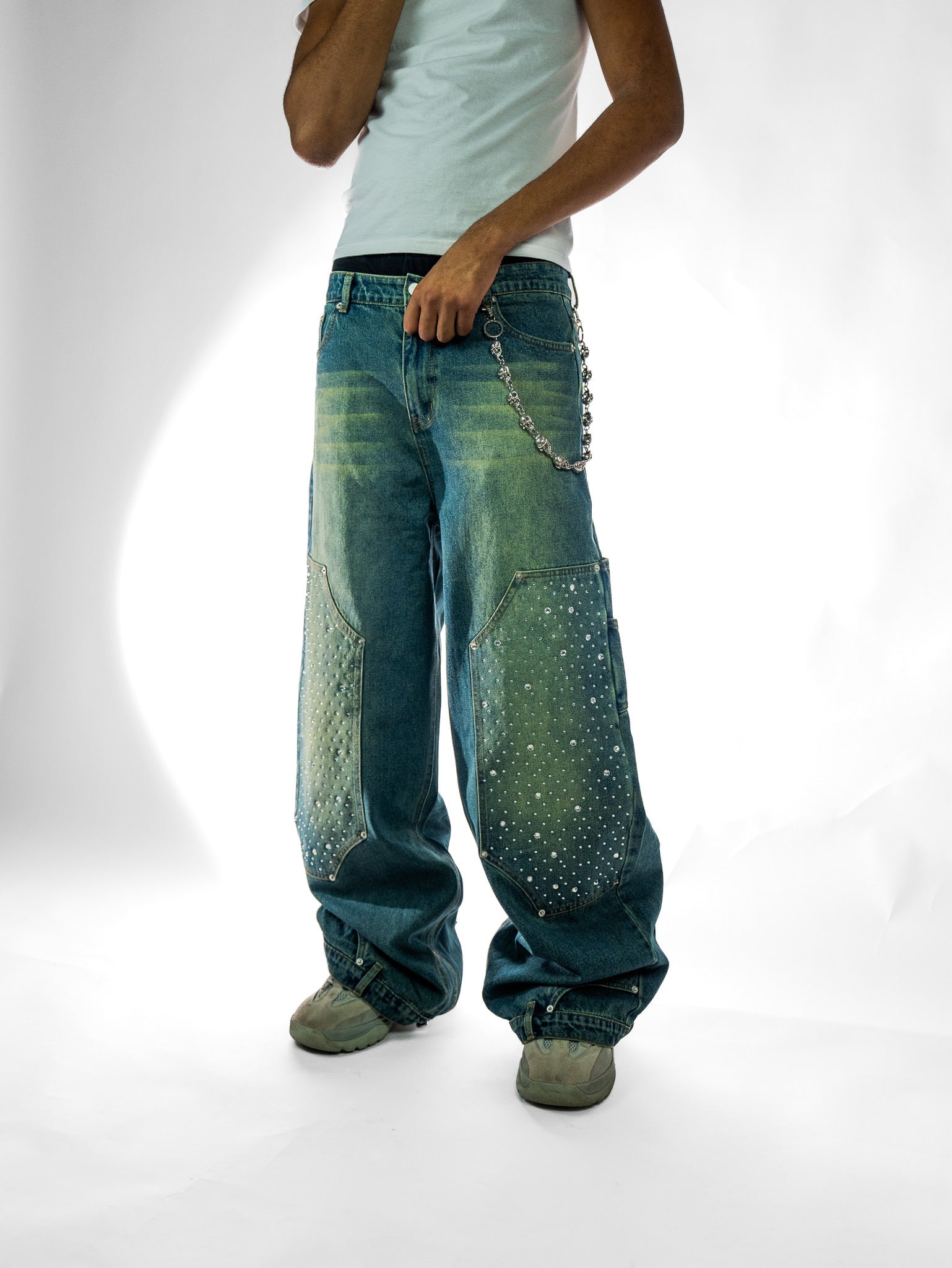 Reverse Rhinestone Denim