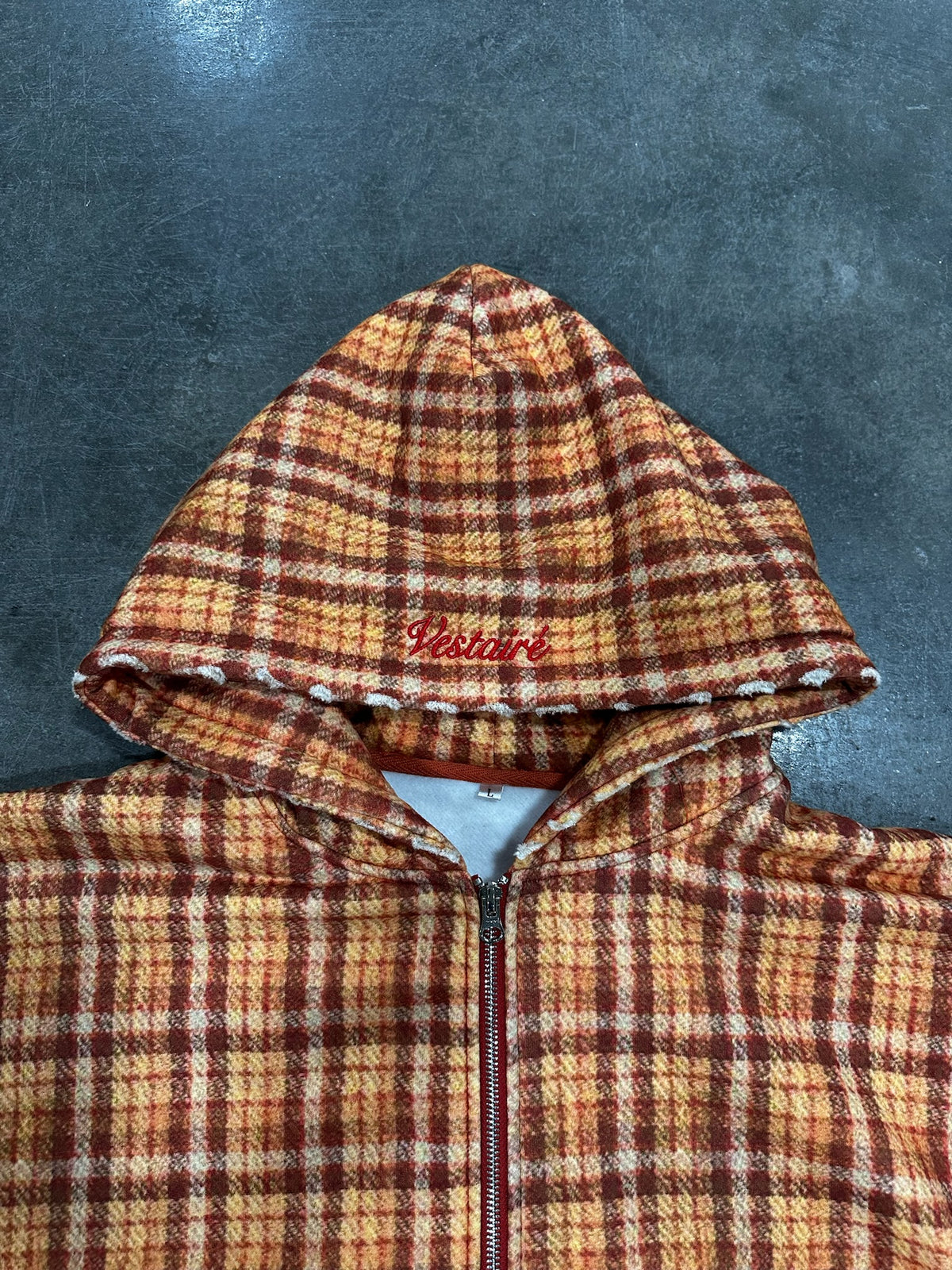 Honey Plaid Zip-up