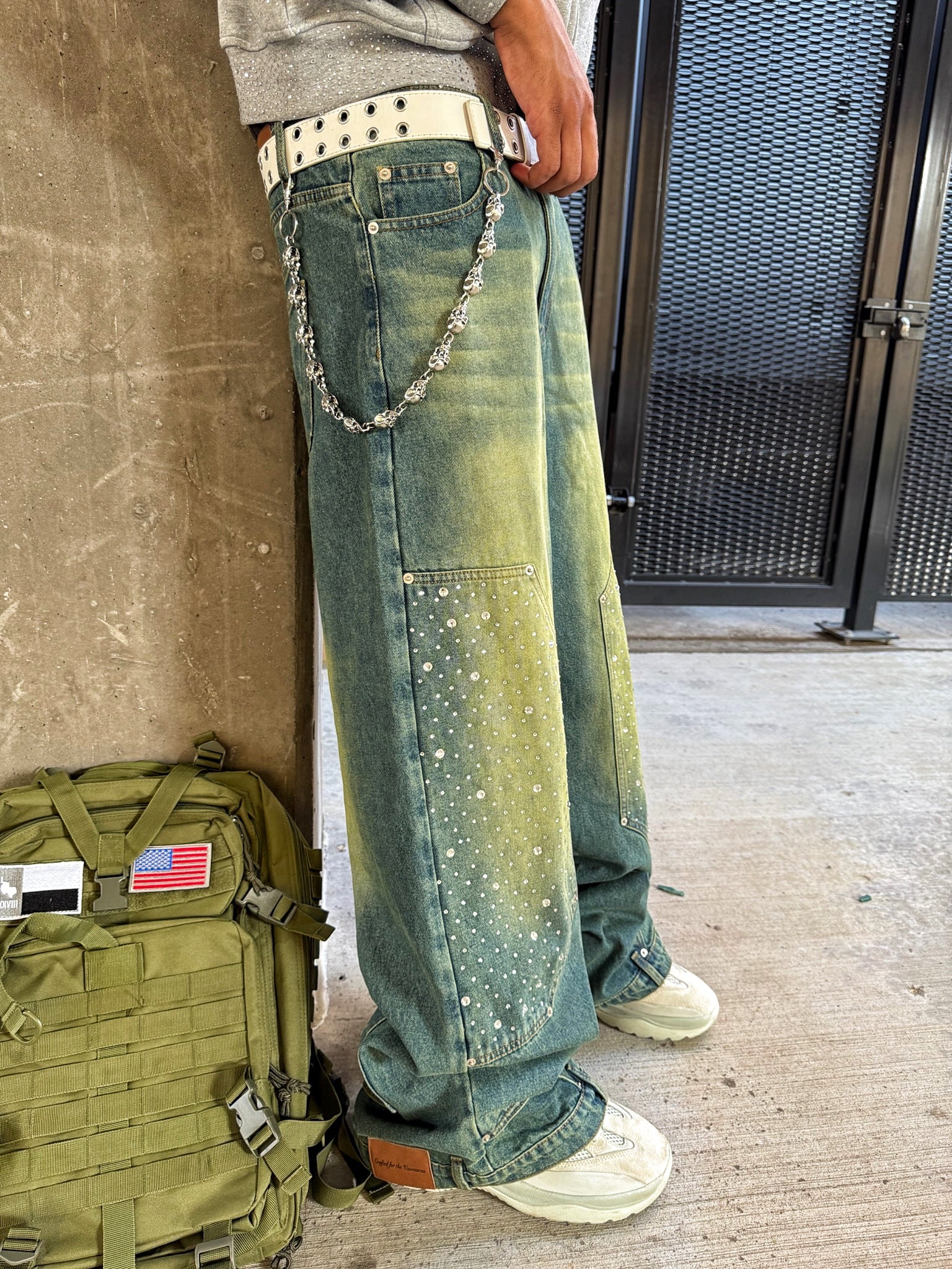 Reverse Rhinestone Denim